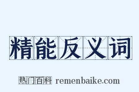 精能反义词是什么意思的图片